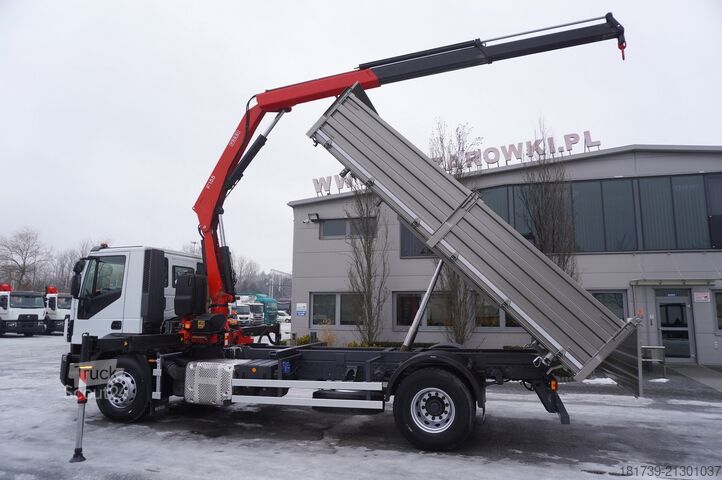 Üç taraflı damperli kamyon Iveco Stralis 19.310 E6 4x2 / Fassi F155A.0.22