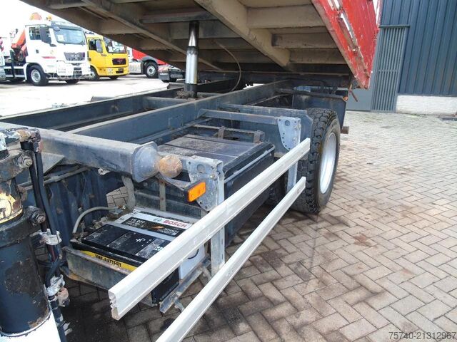 Vinç kamyonu DAF CF 75.240 ATI + EURO 2 + HIAB 090 + 3SIDE TIPPER