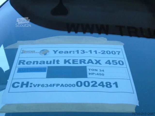 Kipper Renault Kerax 410DXI + 8X4 + MANUAL + SPRING