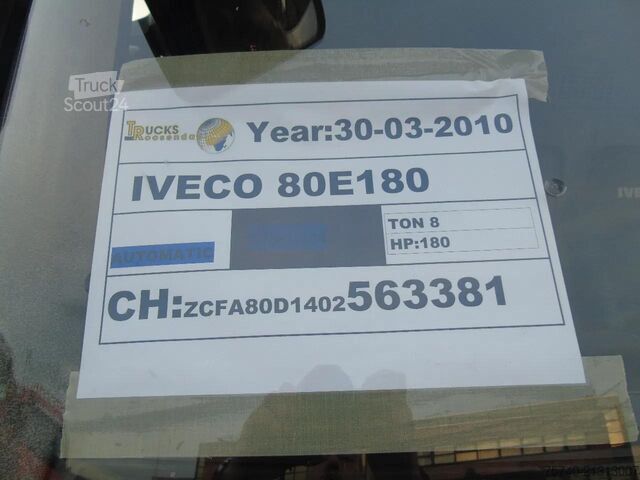 Glasstransportør Iveco Eurocargo 80E180 + manual