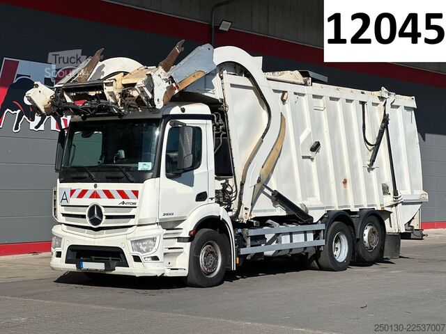 Śmieciarka MERCEDES-BENZ Antos 2533 6x2 FAUN Frontpress 533 Überkopflader