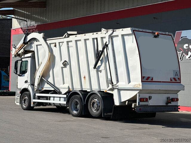 Śmieciarka MERCEDES-BENZ Antos 2533 6x2 FAUN Frontpress 533 Überkopflader