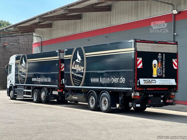 Samochód do przewozu napojów SCANIA R410 6x2 LL EWERS Getränketransport Zug mit LBW