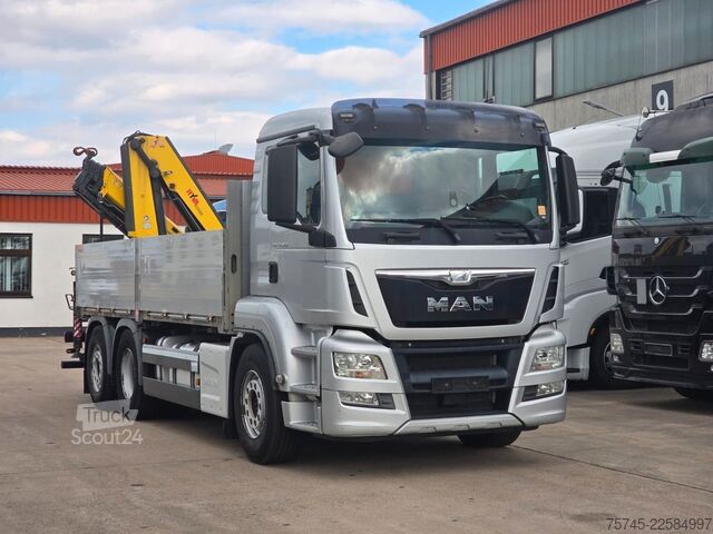 Кран, монтиран на камион MAN TGS 26.360 *  HYVA-KRAN * 19.3M * FERNBEDIENUNG