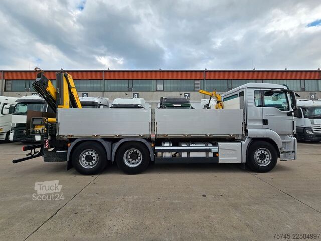 Кран, монтиран на камион MAN TGS 26.360 *  HYVA-KRAN * 19.3M * FERNBEDIENUNG