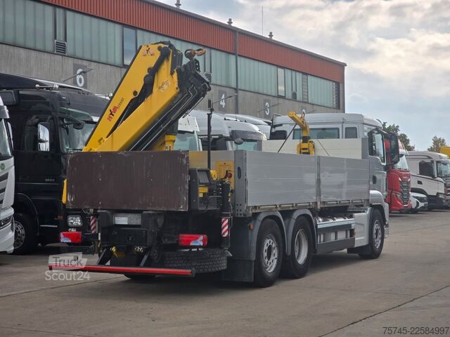 Кран, монтиран на камион MAN TGS 26.360 *  HYVA-KRAN * 19.3M * FERNBEDIENUNG