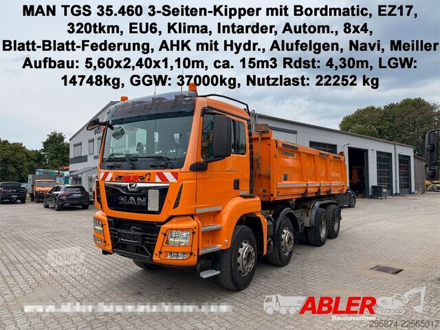 Autocamion basculant tridirecțional MAN TGS 35.460 3.S.K+Bordmatic Intarder