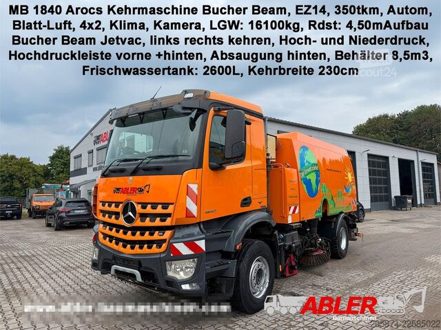 Vejfejemaskine MERCEDES-BENZ Arocs 1840 Kehrmaschine Bucher