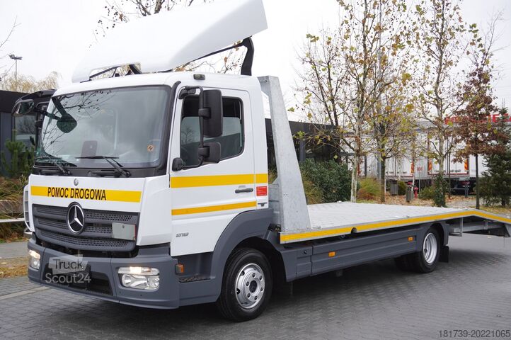 Camion transport vehicul cu macara Mercedes-Benz Atego 818 / New Galvanized