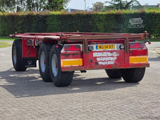 Container transport Pacton 2822 C-2 3 assige pacton container aanhanger me...