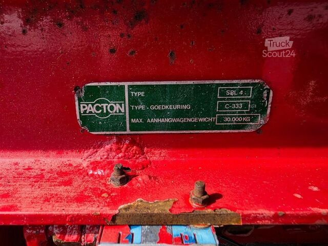 Container transport Pacton 2822 C-2 3 assige pacton container aanhanger me...