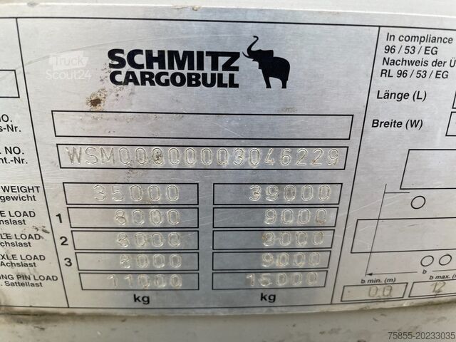 Skjutbara presenningar Schmitz SCS 24/L Tautliner / SAF Axles / Discbrakes / A...