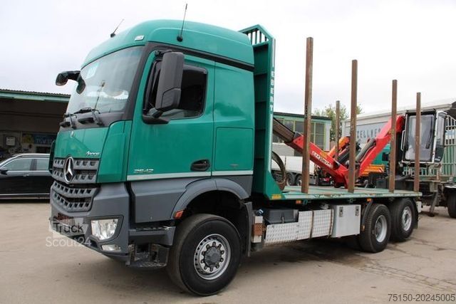 Autocamion pentru transport bușteni MERCEDES-BENZ 2542 6x4 BL KRAN EPSILON M12L97 Nr.: 563
