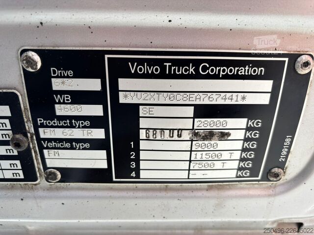 Sistema de braço de gancho Volvo FM 460 6x2 JOAB L 20 ton / L=5400 mm
