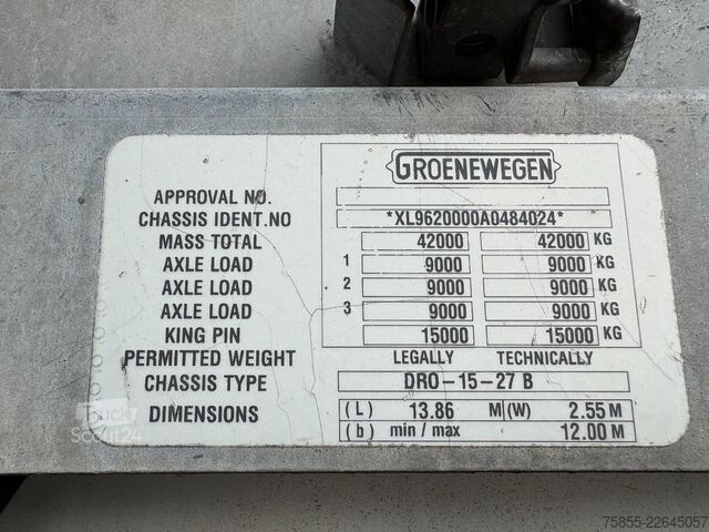 Kovček Groenewegen DRO-15-27 B 3-Axle Closed Box / Steering / BPW ...