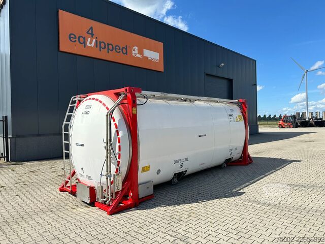 Conteneur-citerne Van Hool 20FT SWAP BODY / 30.600L / 3 comp (7.500L + 15...