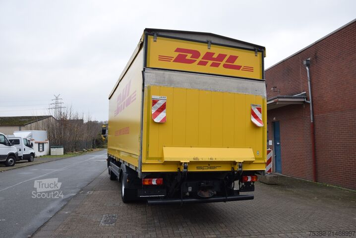 Plattewagen met zeil Mercedes-Benz Atego II  1221 Schiebeplane Klima Standheizung