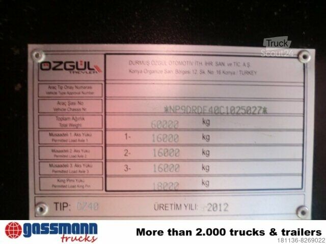 Zema profila puspiekabe Tieflader-Auflieger Länge 13.150mm, verbreiterbar