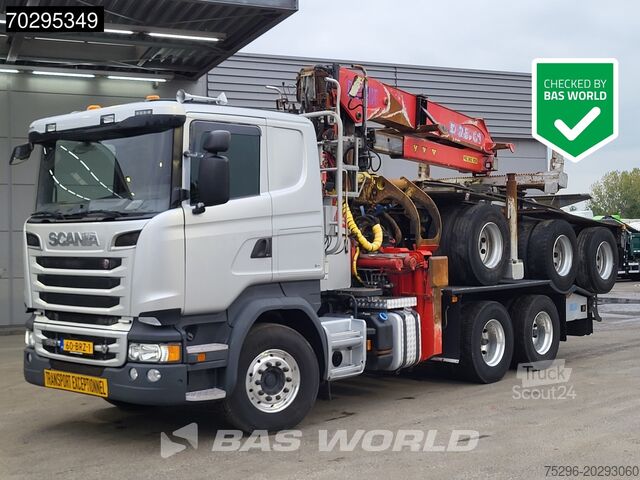 Houtvoertuig Scania R580 R 6X4 NL-Truck Diebolt D28.81 Kran Crane H...
