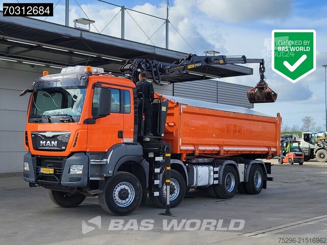 Kipper met kraan MAN TGS 41.440 TGS 8X8 Palfinger Q170Z Crane 8x8 Wi...