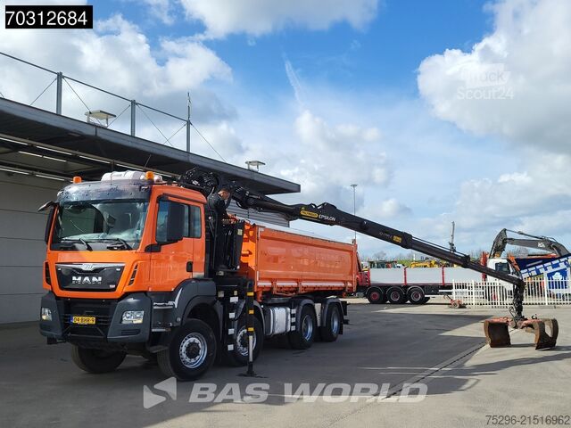 Kipper met kraan MAN TGS 41.440 TGS 8X8 Palfinger Q170Z Crane 8x8 Wi...
