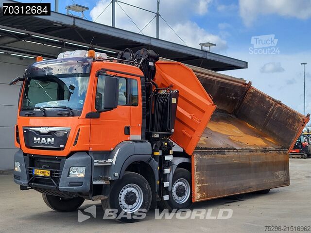 Kipper met kraan MAN TGS 41.440 TGS 8X8 Palfinger Q170Z Crane 8x8 Wi...