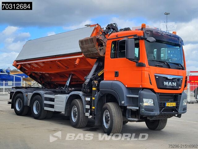 Kipper met kraan MAN TGS 41.440 TGS 8X8 Palfinger Q170Z Crane 8x8 Wi...