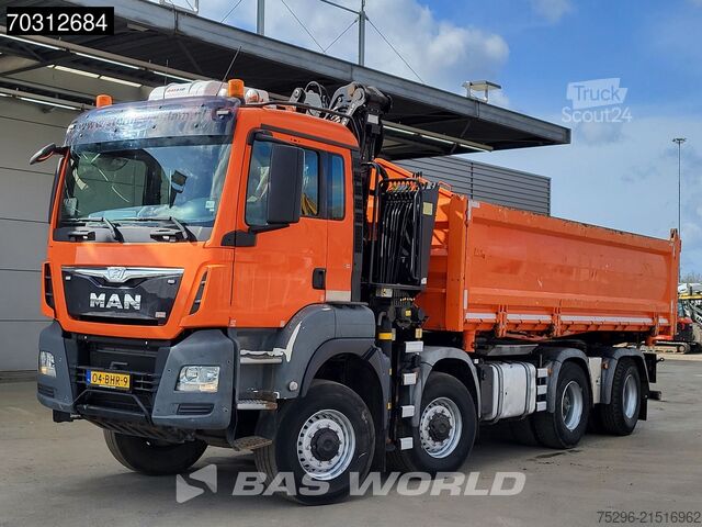 Kipper met kraan MAN TGS 41.440 TGS 8X8 Palfinger Q170Z Crane 8x8 Wi...
