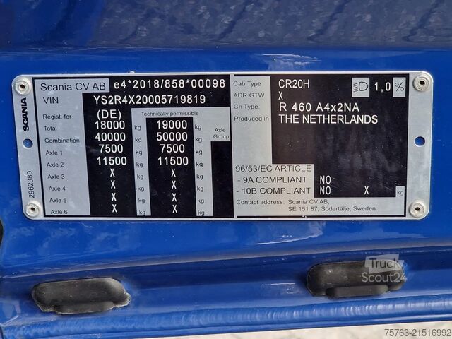 Standaard-SZM Scania R460 Highline 4x2 - Retarder - Night clima - 2x...