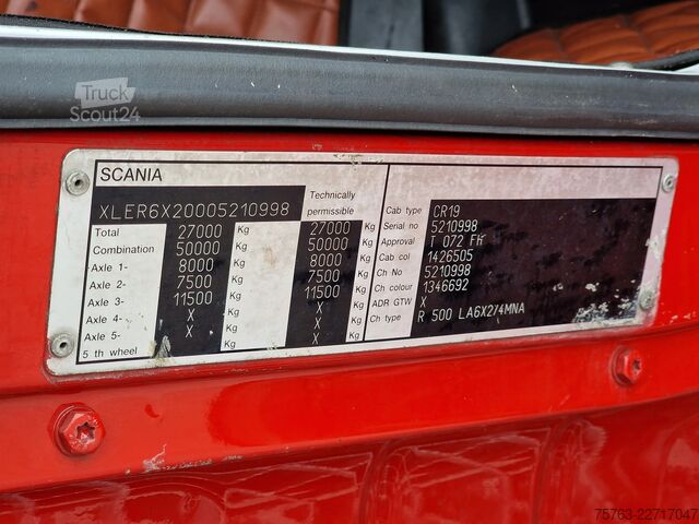 MTS standard Scania R 500 A 6X2/4 Topline - Retarder - PTO/Hydrauli...