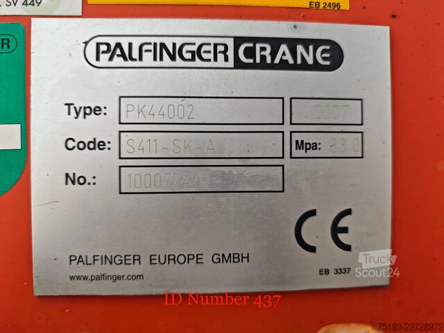 Kranbil Volvo FH 480 6x2 Palfinger PK 44002 + Istrail JU 47/9