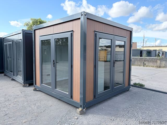 Lakókonténer Villex Modernes Gartenbüro in Holzoptik