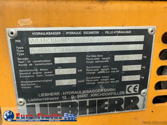 Pelle sur roues Liebherr A924 C