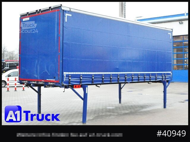 Swap body with flatbed & tarp KRONE Wechselbrücke 7,45, Code XL, Bordwand, neue Plane