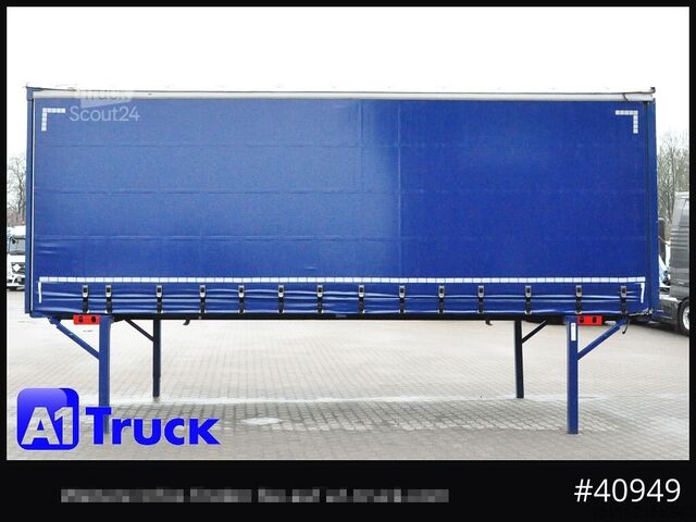 Swap body with flatbed & tarp KRONE Wechselbrücke 7,45, Code XL, Bordwand, neue Plane