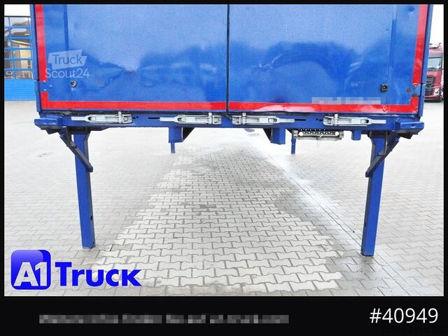 Swap body with flatbed & tarp KRONE Wechselbrücke 7,45, Code XL, Bordwand, neue Plane