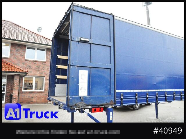 Swap body with flatbed & tarp KRONE Wechselbrücke 7,45, Code XL, Bordwand, neue Plane