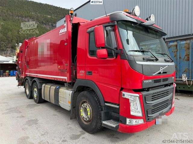Garbage truck Volvo FM370 6x2 pusher with 2 chamber refuse truck with