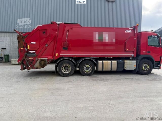 Garbage truck Volvo FM370 6x2 pusher with 2 chamber refuse truck with