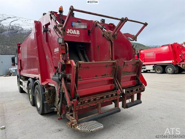 Garbage truck Volvo FM370 6x2 pusher with 2 chamber refuse truck with