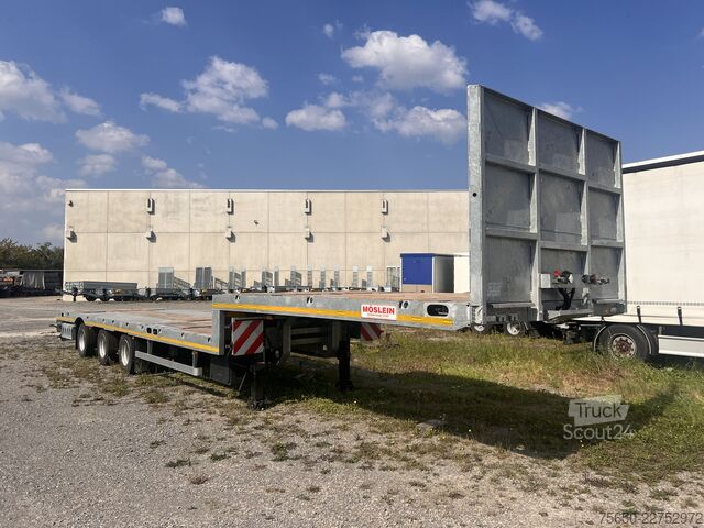 Semirremolque de plataforma baja Möslein ST 3 Plato 8,7  3 Achs Satteltieflader Plato 45 t GGfür Fertigteile, Baumaschinen