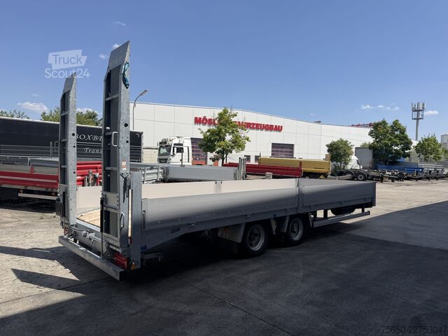 Remolque de plataforma baja Humbaur TBB  14,4 t Tandemtieflader 7,20 m lang, Neuwertig
