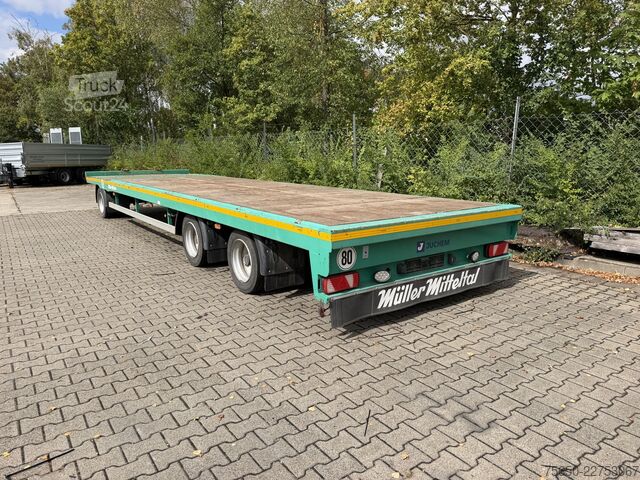 Remolque de plataforma baja Müller-Mitteltal TP 24,0  3 Achs Jumbo Prischen 9,40 m, Wenig Benutzt
