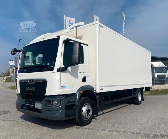 Vrachtwagen met bakwagen MAN TGM 15.290 BL/Koffer/3Sitzer/NL8,0 To/LBW/17 tkm