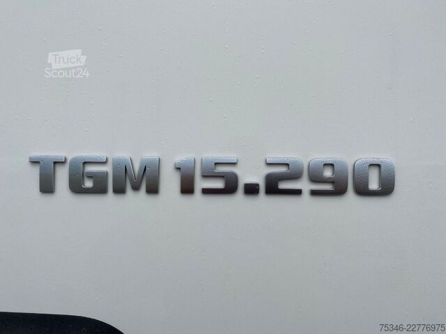 Vrachtwagen met bakwagen MAN TGM 15.290 BL/Koffer/3Sitzer/NL8,0 To/LBW/17 tkm