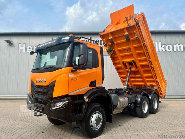 Háromirányú billenő teherautó IVECO AD 260 T 410 Blatt/Blatt 6x6 MEILLER-3-S-Kipper
