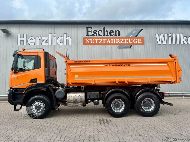 Háromirányú billenő teherautó IVECO AD 260 T 410 Blatt/Blatt 6x6 MEILLER-3-S-Kipper