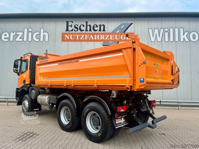Háromirányú billenő teherautó IVECO AD 260 T 410 Blatt/Blatt 6x6 MEILLER-3-S-Kipper