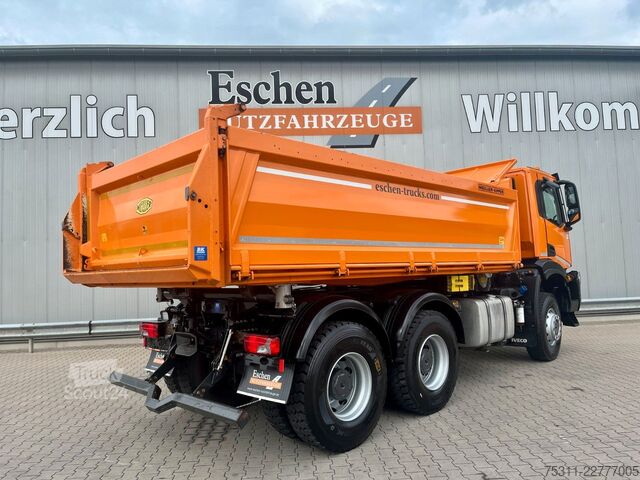 Háromirányú billenő teherautó IVECO AD 260 T 410 Blatt/Blatt 6x6 MEILLER-3-S-Kipper