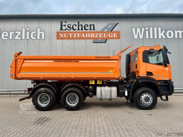 Háromirányú billenő teherautó IVECO AD 260 T 410 Blatt/Blatt 6x6 MEILLER-3-S-Kipper